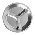 thumbnail image 1 of Placa De Acero Inoxidable Gran Capacidad Plato De Arroz De Acero Inoxidable De 3 Rejillas Placa Divisoria De Acero Inoxidable Redonda Lisa Con Borde Anticaída Para Acampar Cocina Infantil Moyic HA021325-00, 1 of 7