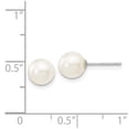 thumbnail image 5 of Auriga Fine Jewelry 14K White Gold 6-7mm White Pearl Stud Earrings for Women, 5 of 5