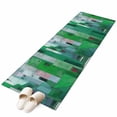 thumbnail image 6 of Green Geometric Kitchen Runner Rug 2x6 Washable Runners for Hallway Non Slip Abstract Art Modern Painting Large Area Rug Indoor Floor Carpet for Bathroom Laundry Entryway Bedroom Living Room, 6 of 8