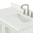 thumbnail image 4 of Ariel Stafford 37 Inch Single Right Offset Rectangle Sink Vanity With White Quartz Countertop W/1.5" Edge In White, 4 of 11