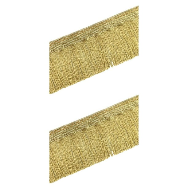 Wosthever Borla de flecos elegante de poliéster para costura y confección Borla de flecos para coser bronce 20 bronce veinte 2Conjunto