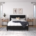 thumbnail image 3 of DHP Rose Tufted Upholstered Platform Bed Frame, Queen, Black Linen, 3 of 19
