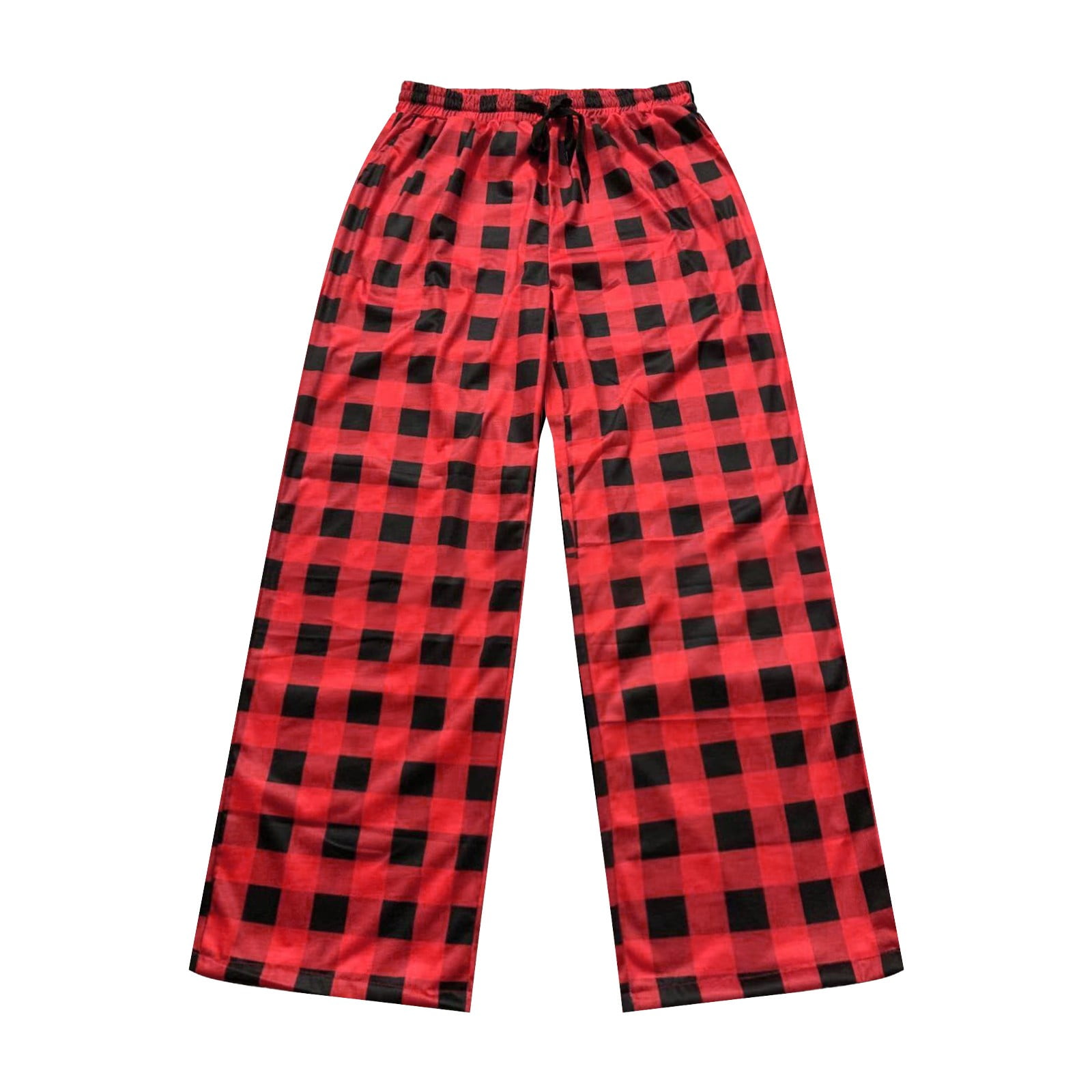 Aligament Drawstring Elastic Waist Casual Fashion Plaid