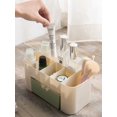 thumbnail image 3 of Caja de plástico para cosméticos, caja de almacenamiento para brochas de maquillaje, hisopo de algodón con cajón, color verde claro Sailing Electrónica, 3 of 5