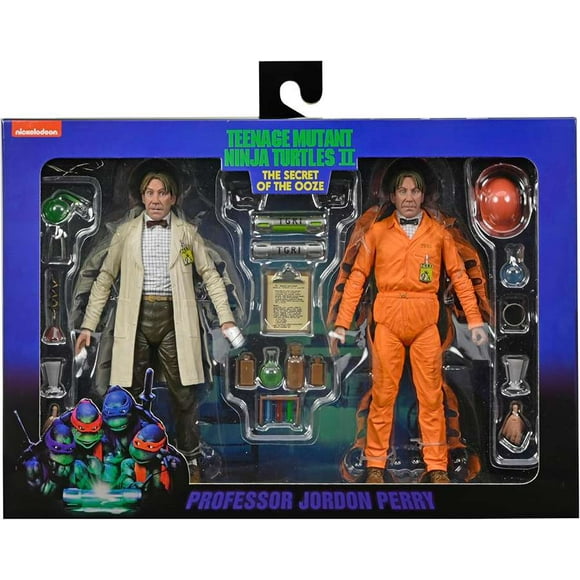Teenage Mutant Ninja Turtles 2 Film Secret du Labo Oooze Professor Perry et Hazmat Perry Figurine Articulée de 7 Pouces, Lot de 2