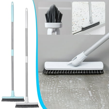 Stainless Steel Floor Brush Long Handle — Bathroom Tile Cement Cleaning Scrubber — Detachable Head Multipurpose Durable Plastic Gap & Corner Cleaner — 1 Pack Stainless Steel Floor Brush Long Handle — Bathroom Tile Cement Cleaning Scrubber — Detachable Head Multipurpose Durable Plastic Gap & Corner Cleaner — 1 Pack