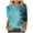 Z Blue, variant on Fshinging Crew Neck Tee Fashion Sleeves Mid Length Women's Spring Tops Printed Casual Women's Blouse