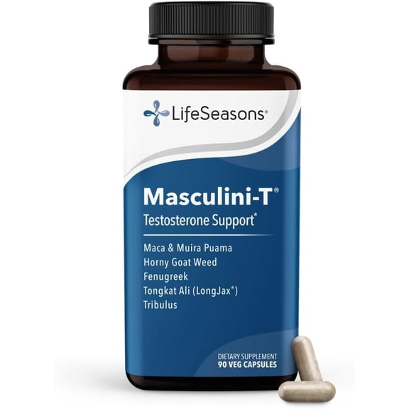 Masculini-T, Testosterone Support, 180 Vegetarian Capsules, LifeSeasons