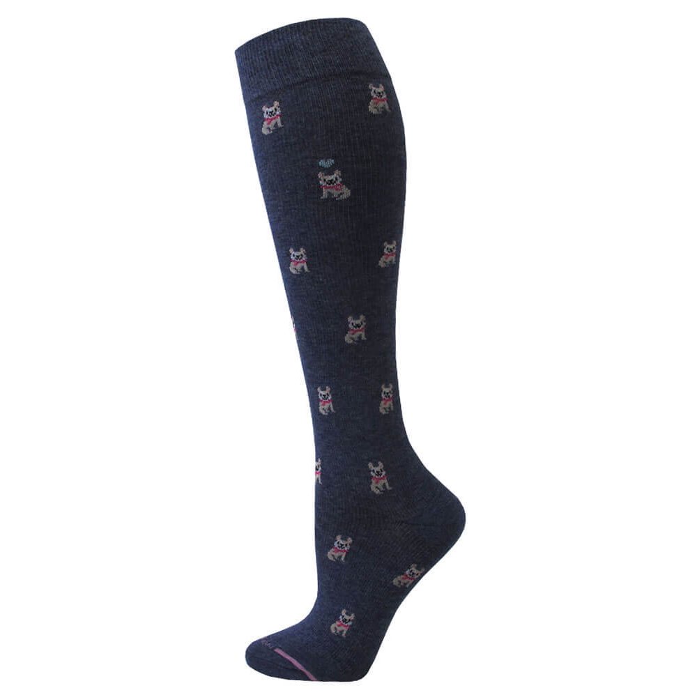Dr. Motion Dr. Motion Womens French Bulldog Knee High Compression