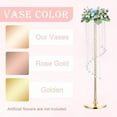 thumbnail image 4 of 2 Pcs 35.4inch Crystal Flower Stand Wedding Centerpieces for Tables Metal Tall Tabletop Gold Metal Flower Arrangement Holder Bead Crystal Golden Vase for Party Wedding Birthday Decor, 4 of 7