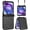 Black, variant on TJS Phone Case for Motorola Razr 2026/Razr 2025/Razr 2024, Mandala Flower Leather Protective Cover with Strap (Purple)