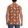 thumbnail image 4 of Daiia Cute Poodle Dog Printed Men's Tank Tops,Casual Soft Sleeveless Gym Muscle Shirts Bodybuilding Tee-Large, 4 of 8