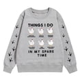 thumbnail image 5 of CAIXIA Crewneck Sweatshirts for Round Neck Casual Cute Long Sleeve Bow Graphic Drop Shoulder Pullover Y2k Tops First Day Of School Fall Casual Clothes, 5 of 5