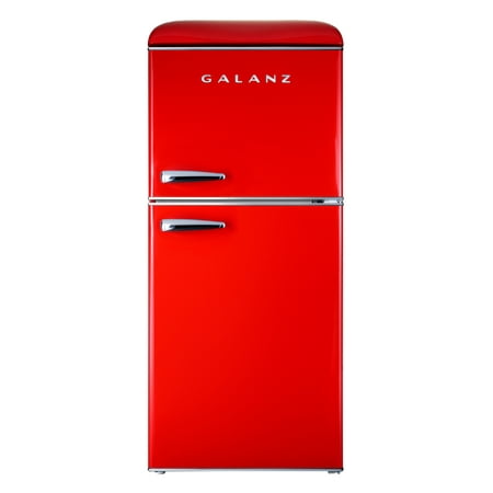 Galanz 4.0 cu ft Retro Two Doors Refrigerator, Red