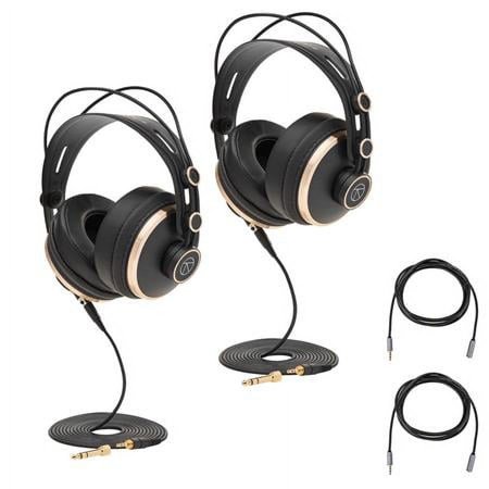 UPC: 0192223222694 | 2 Pack Passenger Series TAPH700 Professional Closed-Back Studio Monitoring Headphones with 2x Stereo Mini M to F Headset Extension Cable