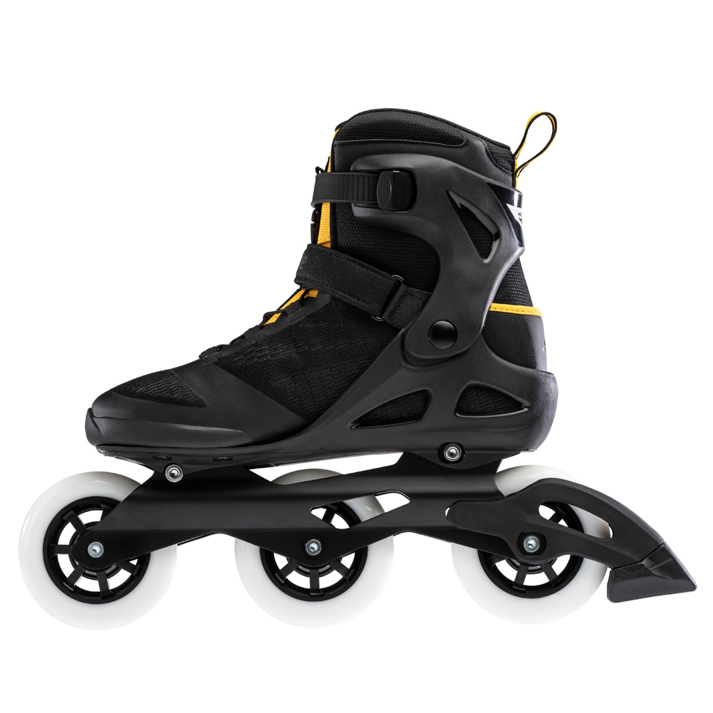 Rollerblade MACROBLADE 100 3WD Color: BLACK/SAFFRON YELLOW, Size: 255 (07100200S25-255)
