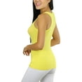 thumbnail image 5 of ToBeInStyle Womens Essential Ribbed Racerback Versatile Layering Cotton Blend Tank Top, 5 of 5