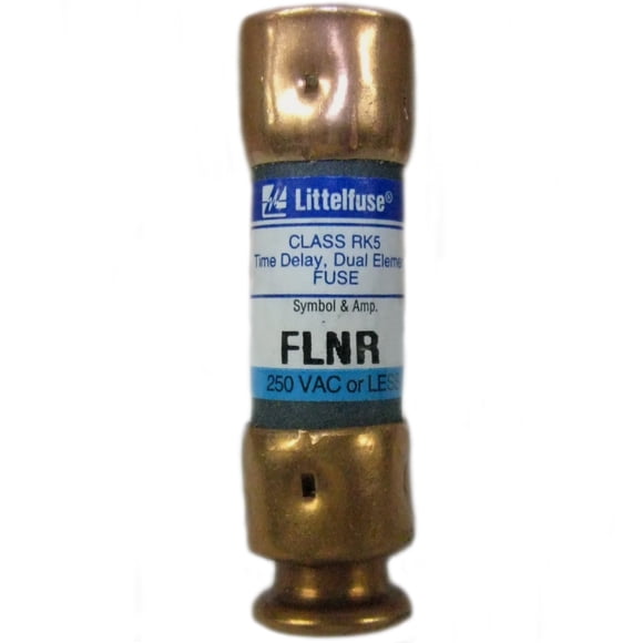 Littelfuse FLNR002 UL Class RK5 Dual Element Time Delay Fuse, 2 amp, 250/125V