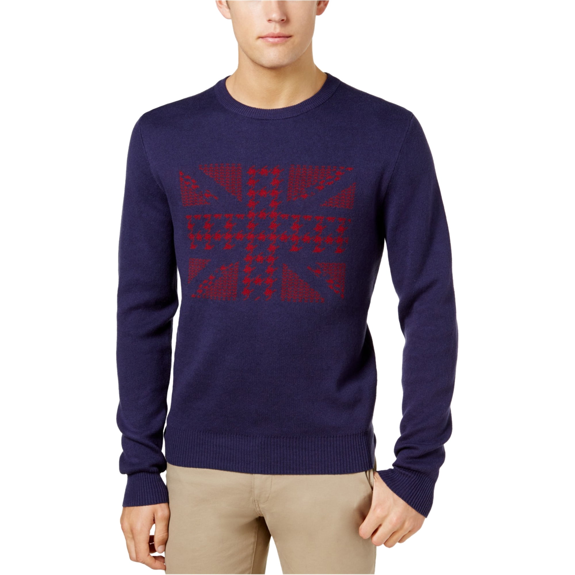Ben Sherman Chandail Tricoté Union Jack pour Homme, Bleu, Petit