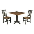 thumbnail image 6 of 36" Solid Wood Square Dual Drop Leaf Dining Table with 2 Dining Chairs, 6 of 6