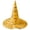 Yellow, variant on Witch Hat for Women, Halloween Party Costume Hat, Tall Pointed Wide Brim Quilted Cone, Great for Dress Up Cosplay and Festive Parties Black