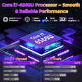 thumbnail image 6 of Rumtuk 16 inch Purple Laptop, 16GB RAM, 1T SSD, 2K FHD IPS, Win 11 Pro/Office 2019, Core i7 CPU up to 3.1GHz, Color Backlit KB, Finger Print, USB 3.0, WIFI, PC Notebook for Work Study, 6 of 9
