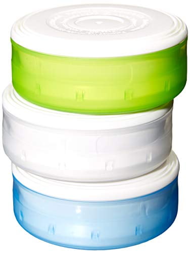 Medium Clear/Green/Blue 3 Pack Go Tubb One-Handed Container 