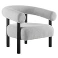 thumbnail image 2 of Modway Sable Upholstered Modern Fabric Armchair in Light Gray and Black, 2 of 9