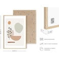 thumbnail image 3 of Haus and Hues Boho Prints Mid Century Wall Art - Modern Prints Wall Art & Minimalist Poster Neutral Wall Art Boho Art Prints Beige Neutral Colors Shapes and Small Branch (Framed Beige, 24x36), 3 of 6