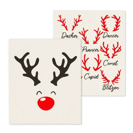 

Abbott Rudolph & Names Dishcloths - Two Dishcloths 7.75 Inch - Eco=Friendly 84ASD109