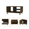 thumbnail image 6 of Lisboa Coffee Table,Four Casters,Three Shelves,Multicolor Engineered Wood Furniture Bedroom Dressers Chests Wardrobes, 6 of 6