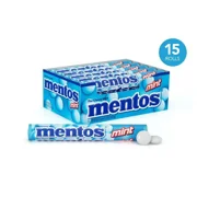 Mentos Chewy Mint Candy Roll, Mint, ( Pack of 15 )