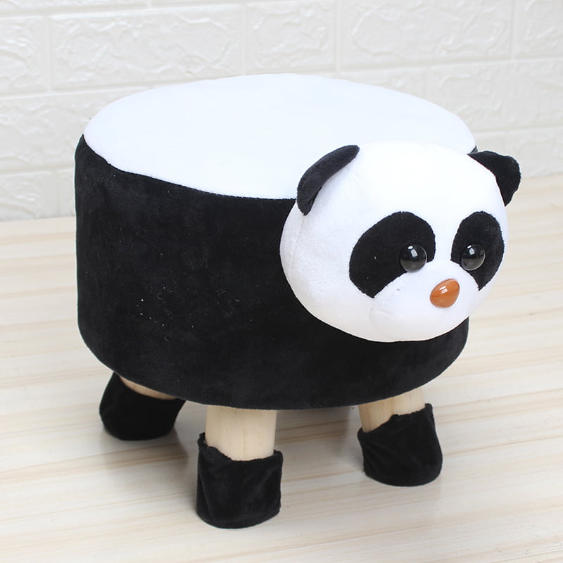 Saibaiyee Personalized Wooden Stool lovely Decoration Animal Shape Wooden  Foot Stool small chair for kids panda2 