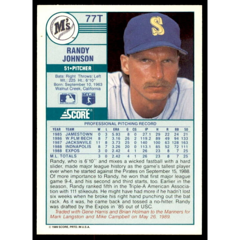 その他 RANDY JOHNSON ROOKIE 1989 Donruss THE ROOKIES #43 Randy Johnson RC ROOKIE NM-MINT