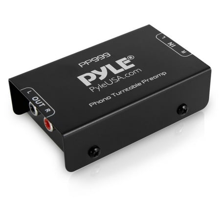 PYLE PP999 - Compact Ultra-Low Noise Phono Turntable Preamp with 12-Volt Adaptor - (Best Stereo Preamp Under 1000)