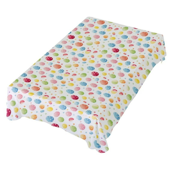 JSTEL Easter Eggs Polka Dot Table Cloth Rectangle 60 x 108 Inch Tablecloth Anti Wrinkle Table Cover for Dining Kitchen Parties