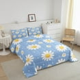 thumbnail image 3 of Erosebridal Rustic Groovy Comforter Sets Queen Size, Daisy Flower Comforters & Duvets, Blue, Reversible 3-Piece, 3 of 7