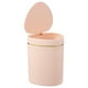 thumbnail image 1 of Bote de basura mini Uxcell con tapa, bote de reciclaje pequeño para escritorio color rosa, 1 of 7