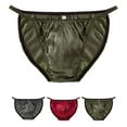 thumbnail image 6 of Men\\\'s Pure Silk Solid Low-rise Briefs Undies Bikinis Underwear Panties Lingerie, 6 of 8