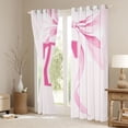 thumbnail image 3 of Manfei Princess Bowknot Letter Monogrammed T Blackout Curtains Set of 2 (52x84 Each) for Kids Girls,Teens Women Shabby Chic Bow Tie Initial Window Curtains,Breathable Home Decor, 3 of 6