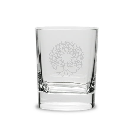 

Wreath 11.75 oz. Deep Etched Double Old Fashioned Glass