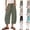 #03 Army Green, variant on Linen Pants for Women Loose Fit Drawstring High Waisted Flowy Wide Leg Palazzo Pants Baggy Beach Trousers with Pockets,S,#03 Mint Green