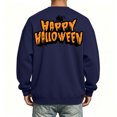 thumbnail image 5 of Men's Halloween Themed Sweatshirt Ghost Pumpkin Graphic Casual Long Sleeve Spooky Pullover Sweatshirt New Stylish Comfort Shirts Navy S, 5 of 5
