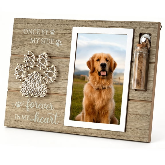 CWYEYE Pet Memorial Picture Frame, 4x6, in Loving Memory Pet Loss Sympathy Gift