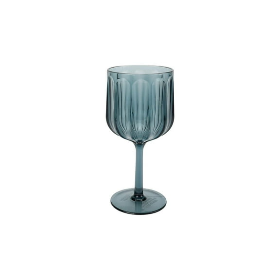 Better homes & Gardens Tritan Plastic Wine Glass Blue Set, 17oz 4pc