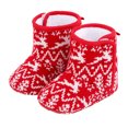 thumbnail image 1 of EeaseMX 1 par de botas navideñas de algodón para bebé, zapatos para niño pequeño, zapatos cálidos para bebé, 1 of 8