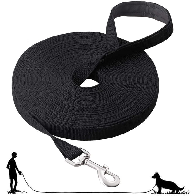 Longe pour Chien 2.5*20M, Laisse de Dressage Longue pour Chiens, Ideal para la randonnée, Le Camping, l'entraînement, la Plage - 20M