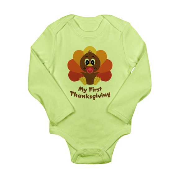 CafePress - My 1St Thanksgiving - Long Sleeve Infant Bodysuit