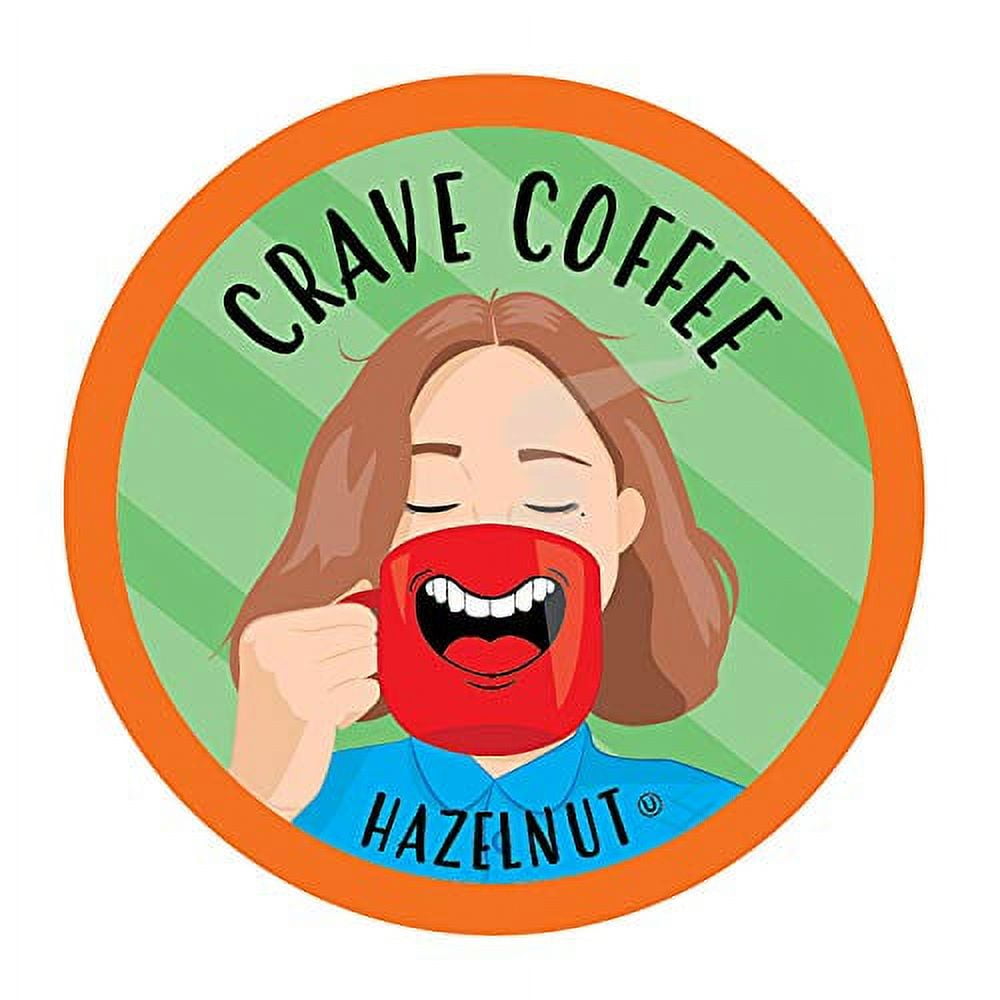 Crave Coffee Flavored Pods Compatible with 2 K-Cup Brewers, Hazelnut, 40 Count