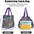 thumbnail image 2 of Lunch Bag for Women Insulated Womens Drawstring Lunch Bag for Work, Stain-Resistant Large Lunch Box for Women with Containers, Cinch Closure Cromwell Bag Black Man Reusable Lunch Bag Office, 2 of 4